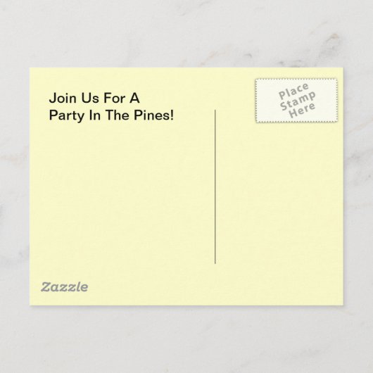 マツレトロのヴィンテージの女性の郵便はがきのパーティー インビテーションポストカード (裏面)