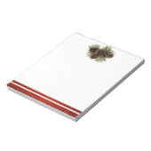 マツ円錐形および赤いサテン ノートパッド (回転)