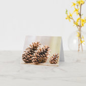 マツ円錐形のメッセージカード カード (黄色い花)