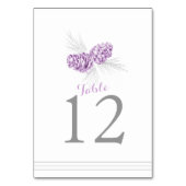 マツ円錐形の芸術の紫色の白い結婚式のテーブル数 テーブルナンバー (正面)