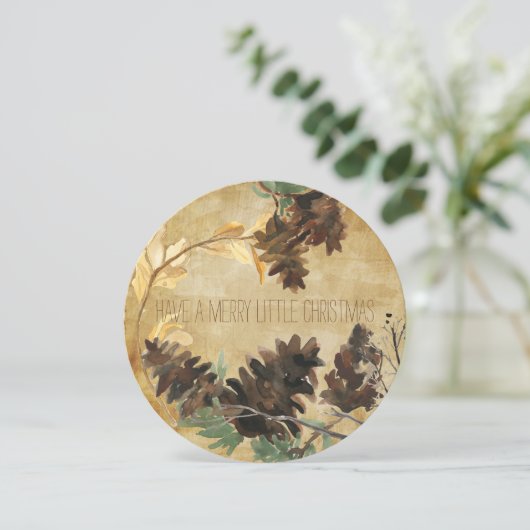 マツ円錐形はクリスマスの休日カードのあたりで織りました シーズンカード (スタンド正面)