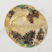 マツ円錐形はクリスマスの休日カードのあたりで織りました シーズンカード (正面/裏面)