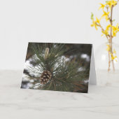 マツ円錐形 カード (黄色い花)