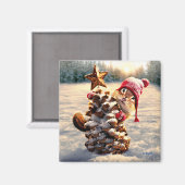 マツ円錐木付きチムンク マグネット (正面/裏面)