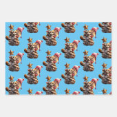 マツ円錐木付きチムンク ラッピングペーパーシート (正面3)