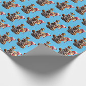 マツ円錐木付きチムンク ラッピングペーパー (角)