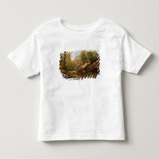 マツ及び樺の木または森林の トドラーTシャツ (正面)