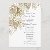 マツ大枝の結婚式プログラム プログラム (裏面)