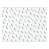 マツ果実のクリスマスの緑の水彩画のテーブルクロス テーブルクロス (正面(横))