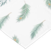 マツ果実のクリスマスの緑の水彩画のテーブルクロス テーブルクロス (アングル)