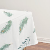 マツ果実のクリスマスの緑の水彩画のテーブルクロス テーブルクロス (インサイチュ)