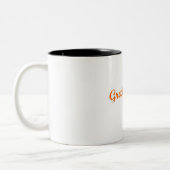 マツ肉コーヒー・マグをつかんで下さい ツートーンマグカップ (左)