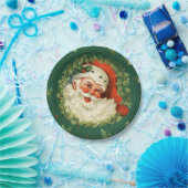 マツ針およびサンタのクリスマス ペーパープレート (パーティー)