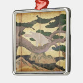 マツ、6のタカは折るスクリーンにパネルをはめます メタルオーナメント (左)