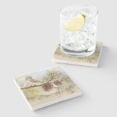 マツSiskinのコースター ストーンコースター (横)