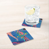 マティスのアトリエにナスタチウムの花 スクエアペーパーコースター (インサイチュ)