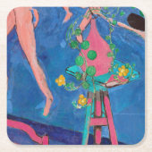 マティスのアトリエにナスタチウムの花 スクエアペーパーコースター (正面)