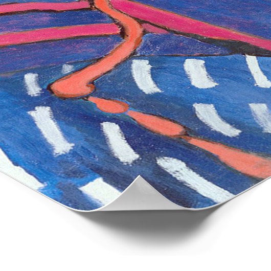 マティスのアトリエにナスタチウムの花 ポスター (角)