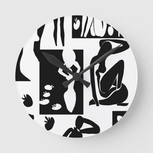 マティスのヌード ラウンド壁時計 (正面)