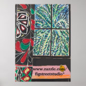 マティスのポスターの後のウィンドウの下のテーブル ポスター (正面)