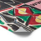 マティスのポスターの後のウィンドウの下のテーブル ポスター (角)