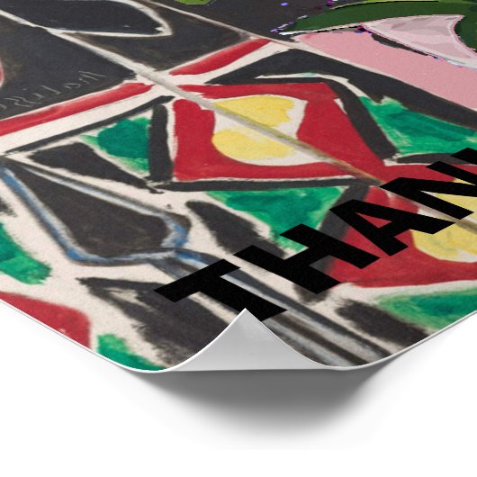 マティスのポスターの後の窓の下の魚 ポスター (角)