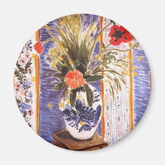 マティスの花をボウルに マグネット (正面)