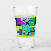 マティスの黄色のファッション抽象芸術インスピレーション タンブラーグラス (裏面)