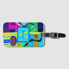 マティスの黄色のファッション抽象芸術インスピレーション ラゲッジタグ