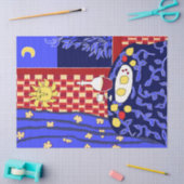 マティスインスパイアブルーナイトスチルライフワイン 薄葉紙 (クラフト)