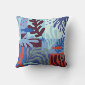 マティスインスパイア海ライフ紙切り出しブルー クッション (裏面)