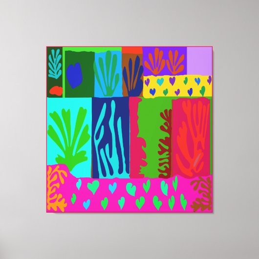 マティスコラージュへコード キャンバスプリント (正面)