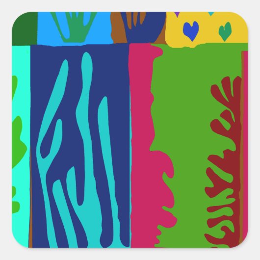 マティスコラージュへコード スクエアシール (正面)