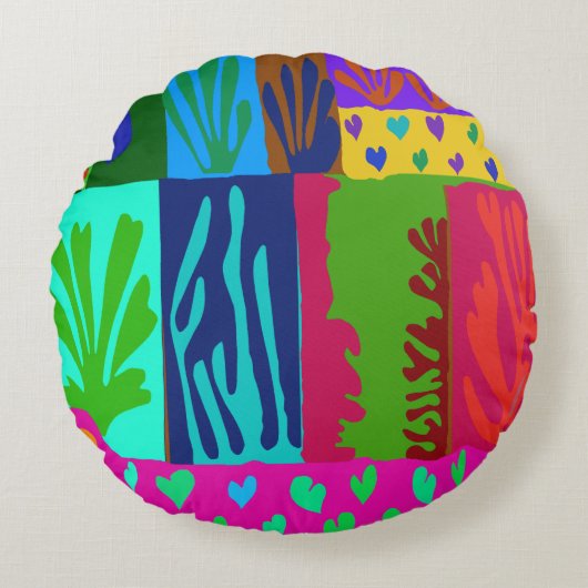 マティスコラージュへコード ラウンドクッション (正面)