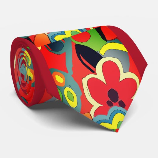 マティススタイルフラワーデザイン ネクタイ (ロール)