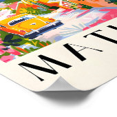 マティスプリント、沿岸の町のポスター、ピンクのビーチデ ポスター (角)