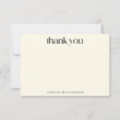 マティスボタニカル白黒カスタムブライダルシャワー サンキューカード (正面)