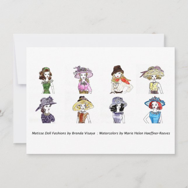マティス人形ファッション – カード6、4.5 x 6.25 (正面)