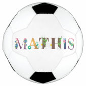 マティス名の刺繍エレガント付 サッカーボール (正面)