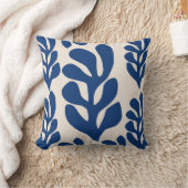 マティス葉ズブルー クッション (ブランケット)