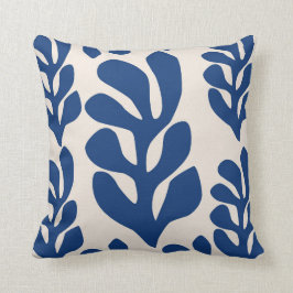 マティス葉ズブルー クッション