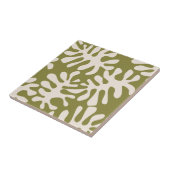 マティス葉·グリーン タイル (側面)