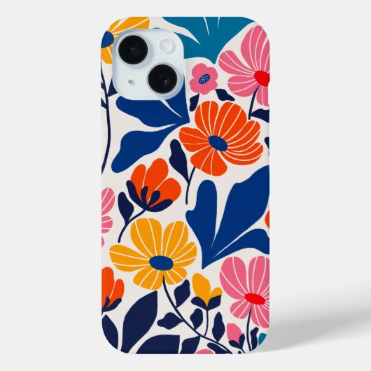 マティス風抽象モダンフローラル Case-Mate iPhoneケース (裏面)