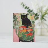 マティス黒猫ヴィンテージ葉書 ポストカード (スタンド正面)