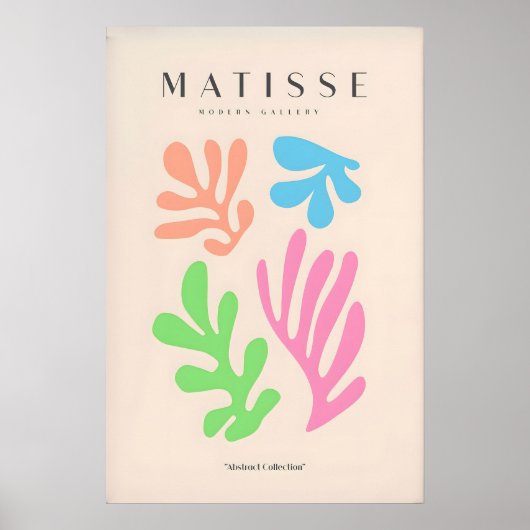マティス アートプリント - カラフルな抽象切り絵 ポスター (正面)