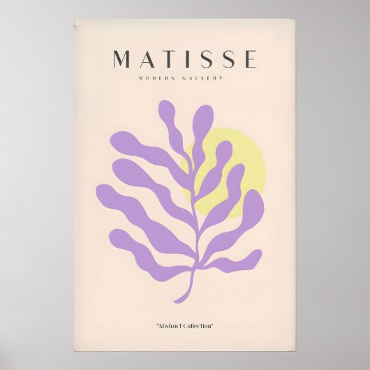 マティス アートプリント - 紫の植物抽象画 ポスター (正面)