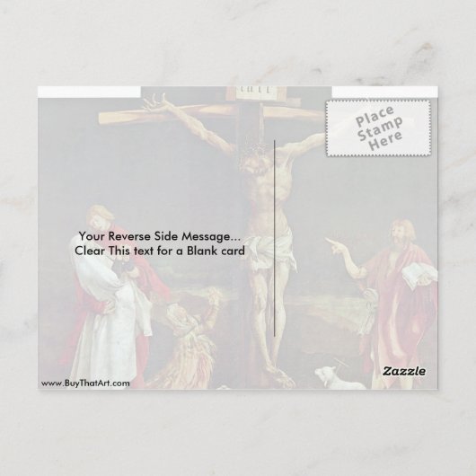マティス・グルネワルド・ゴタートによるキリストの受難 ポストカード (裏面)
