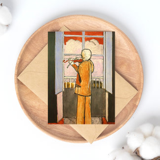 マティス、ヴィオリニストat the Windowファインアートはがき ポストカード