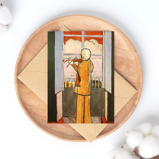 マティス、ヴィオリニストat the Windowファインアートはがき ポストカード