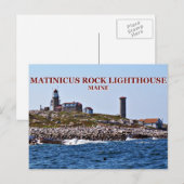 マティニクスロックライトハウスメインポストカード ポストカード (正面/裏面)